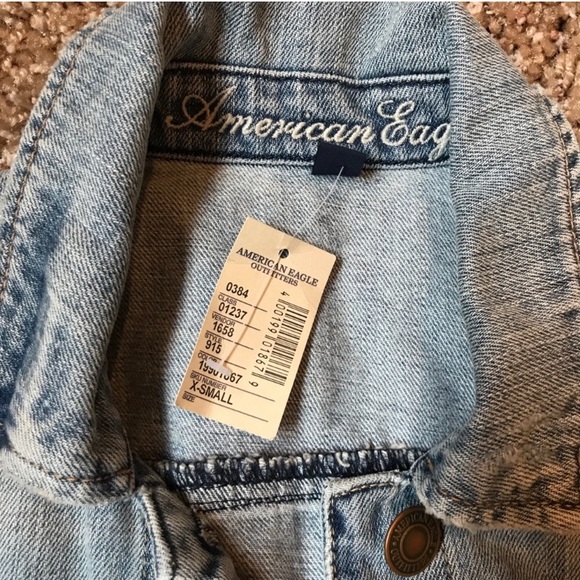NWT! american eagle denim vest | xs - Picture 2 of 3